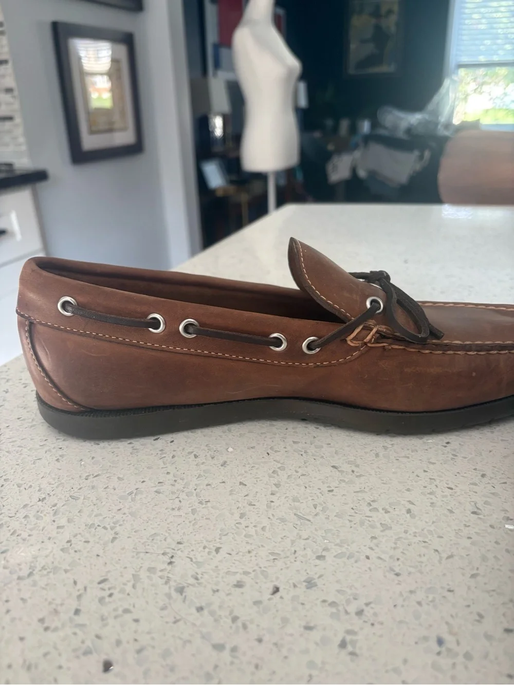 L.L.Bean Men’s Handsewn Camp Mocs Size 8.5 W (EE) Cactus Leather NWT